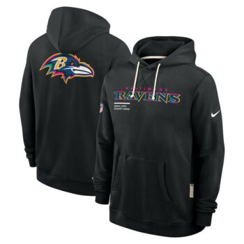Baltimore Ravens Black 2025 Crucial Catch Sideline Standard Issue Hoodie