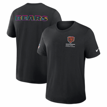 Chicago Bears Black 2025 Crucial Catch Tri-Blend T-Shirt