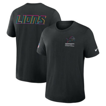Detroit Lions Black 2025 Crucial Catch T-Shirt