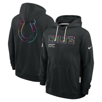 Indianapolis Colts Black 2025 Crucial Catch Sideline Standard Issue Hoodie