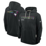 New England Patriots Black 2025 Crucial Catch Sideline Standard Issue Hoodie