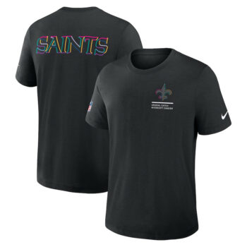 New Orleans Saints Black 2025 Crucial Catch T-Shirt