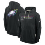 Philadelphia Eagles Black 2025 Crucial Catch Sideline Standard Issue Hoodie