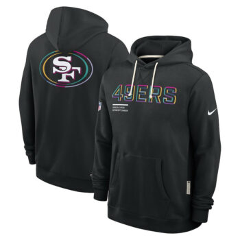 San Francisco 49ers Black 2025 Crucial Catch Sideline Standard Issue Hoodie