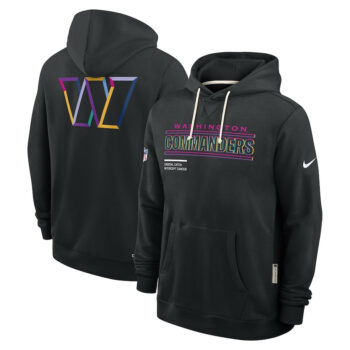 Washington Commanders Black 2025 Crucial Catch Sideline Standard Issue Hoodie