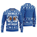 2025 Christmas Our Balls Are Bigger Football Ugly Christmas Sweater-Blue