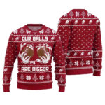 2025 Christmas Our Balls Are Bigger Football Ugly Christmas Sweater-Red