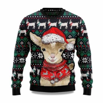 Cute Goat Santa Ugly Christmas Sweater