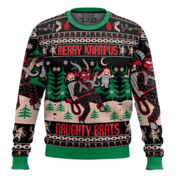 Merry Krampus Naughty Brats Christmas Ugly Sweater