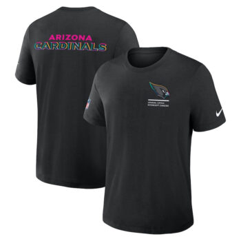 Arizona Cardinals Black 2025 Crucial Catch T-Shirt