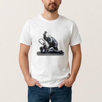 Banksy Street Art T Shirt Royal Courts Of Justice Political Activism Tee