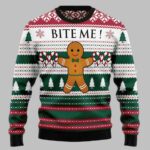 Christmas Cookies Bite Me Ugly Christmas Sweater
