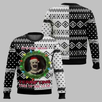 Christmas Terrifier Santa Hat Ugly Christmas Sweater