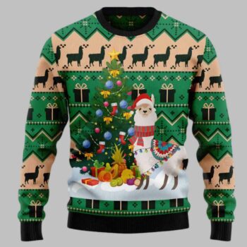 Christmas Tree Llama Ugly Christmas Sweater