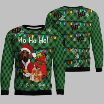Dachshund Santa Paws Ugly Christmas Sweater