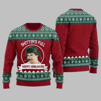 Eddie Griswold Shitter's Full Happy Hanukkah Ugly Christmas Sweater