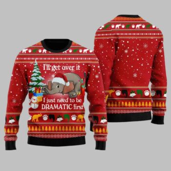 Elephant I?ll Get Over It Ugly Christmas Sweater