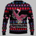 Flamingo I’m Dreaming Of A Pink Christmas Ugly Christmas Sweater