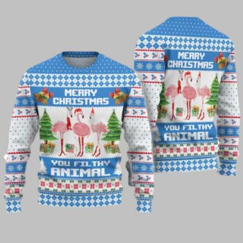 Flamingo Merry Christmas You Filthy Animal Ugly Christmas