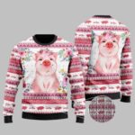 Floral Piggy Ugly Christmas Sweater