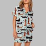 Funny Dachshund Art Print Pajama Set