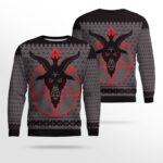 Goat Head Pentagram Ugly Christmas Sweater
