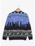 Godzilla City Scene Holiday Ugly Christmas Sweater