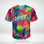 Griz Merch GRiZ Infra Rad Button Up Baseball Jersey Gifts For DJ Fans