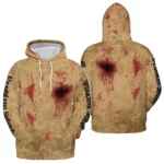 Halloween Horror Blood Splatter 3D Gothic Hoodie