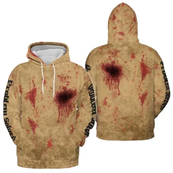 Halloween Horror Blood Splatter 3D Gothic Hoodie