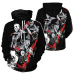 Halloween Horror Characters Friends Hoodie