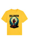 Halloween Zombie Hand Rising From Grave Yellow T-Shirt