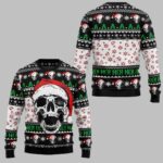Hohoho Skeleton Skull Santa Ugly Christmas Sweater
