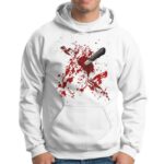 Horror Halloween Knife Blood Splatter Hoodie