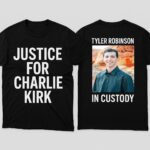 Justice For Charlie Kirk Tyler Robinson T Shirt