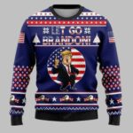Let Go Brandon FJB Trump Eagle Ugly Christmas Sweater