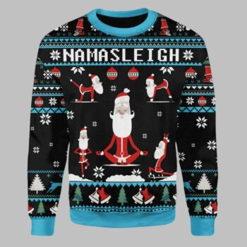 Merry Christmas Gearhomies Namasleigh Santa Ugly Christmas Sweater