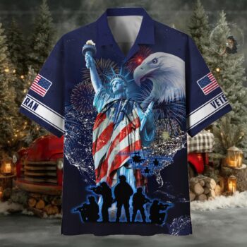 American Pride 4th Of July US Veteran Hawaii Shirt