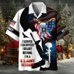 I Served I Sacrificed I Regret Nothing I Am A US Veteran Hawaii Shirt