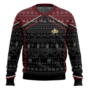 3D S.T Picard 2020 Red Ugly Christmas Ugly Sweater