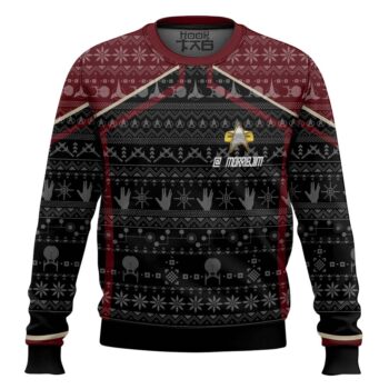 3D S.T Picard 2020 Red Ugly Christmas Custom Name Ugly Sweater