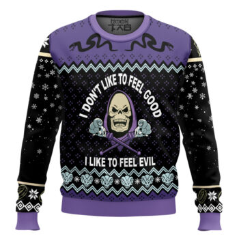 3D Skeletor He Man I Like To Feel Evil Christmas Ugly Sweater