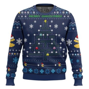 Christmas Tree Pac-Man Christmas Sweater