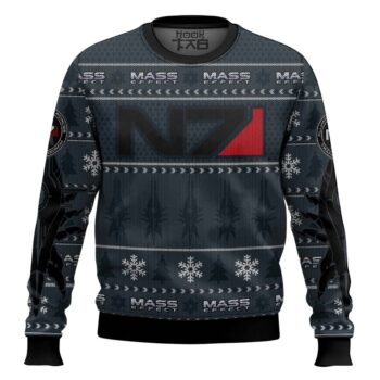 Mass Effect N7 Ugly Christmas Sweater