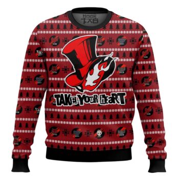 Persona 5 Take Your Heart Ugly Christmas Sweater