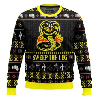 Cobra Kai Sweep The Leg Karate Kid Ugly Christmas Sweater