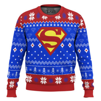 Super Heroes Superman Christmas Ugly Christmas Sweater
