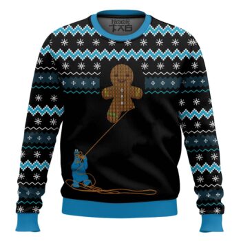 Gingerbread Cookie Monster Ugly Christmas Sweater