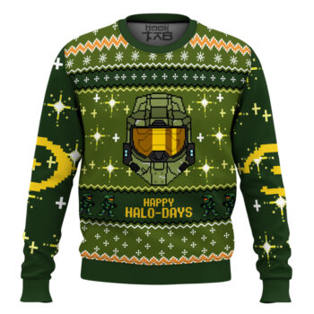 Happy Halo-Days Halo Ugly Christmas Sweater