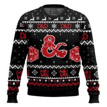 D&D Dungeons and Dragons Ugly Christmas Sweater